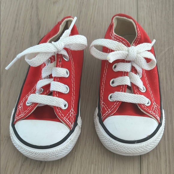 Converse Other - Converse Kids Red and White Sneakers